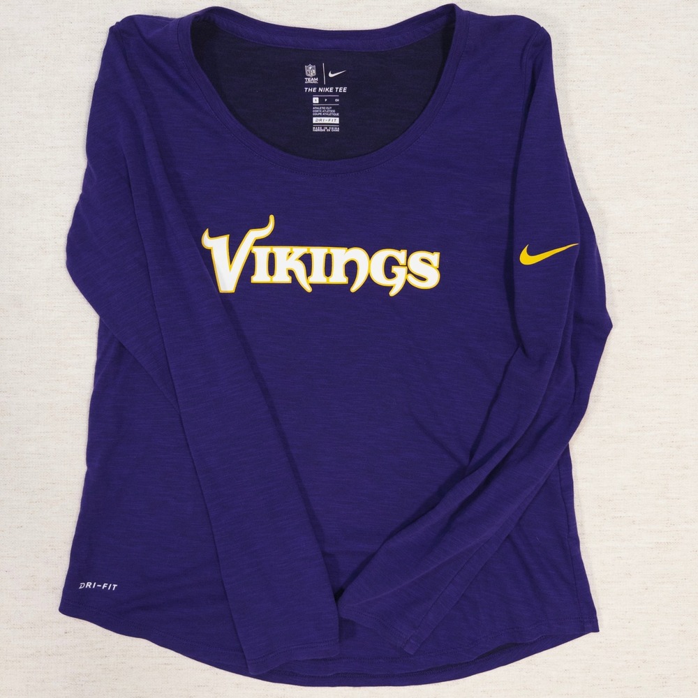 Nike Long Sleeve Shirt Small Womens Minnesota Vikings Dri-FIT Purple